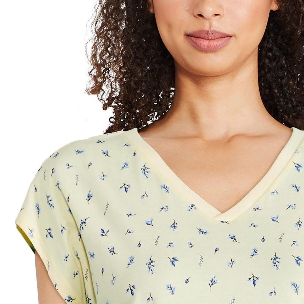 GEORGE Yellow & Blue Cotton night shirt | XLarge